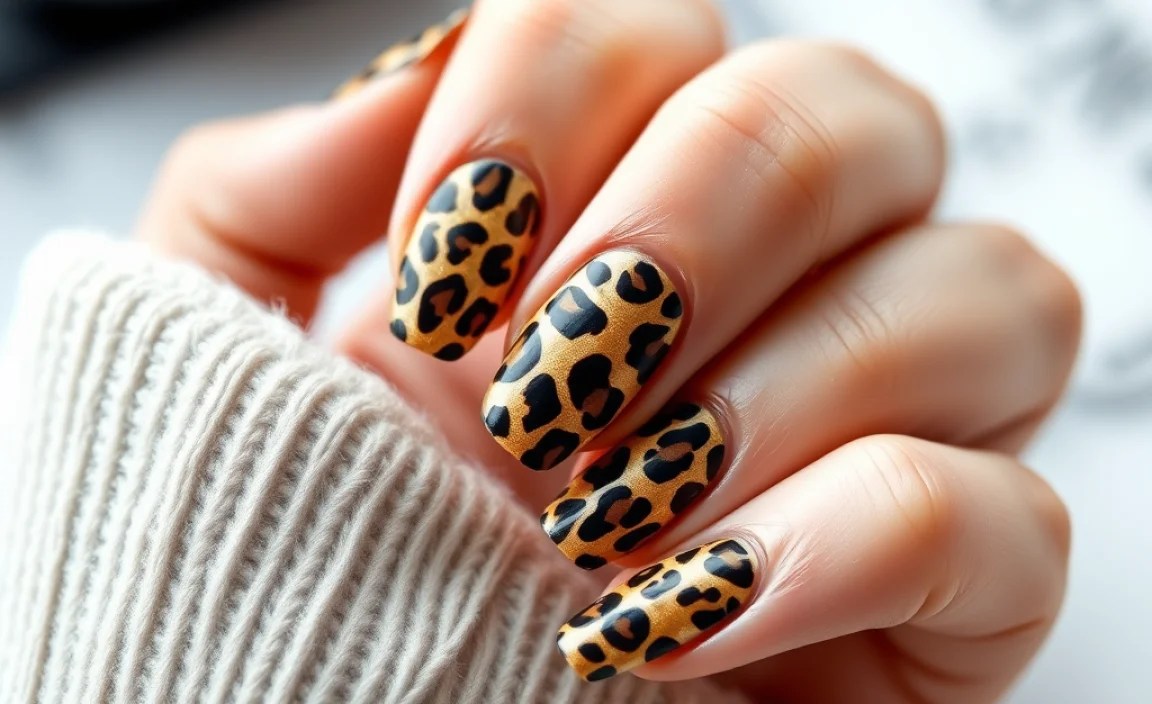 Step-by-Step: Effortless Leopard Print Nails