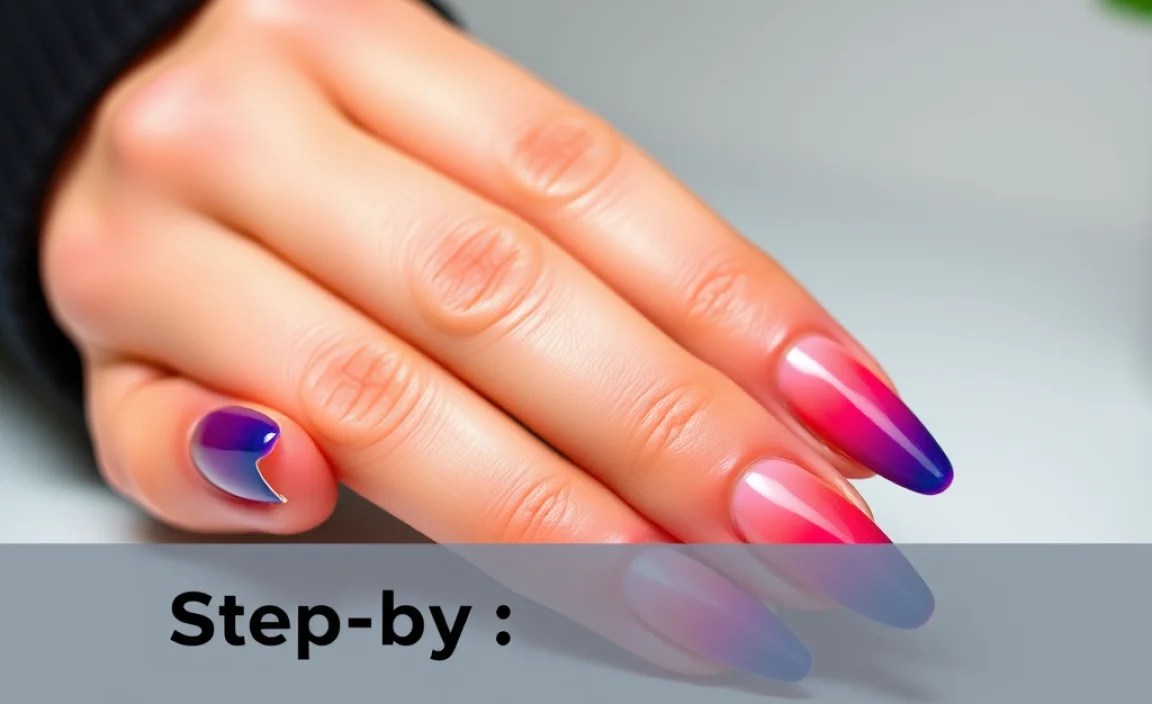 Step-by-Step: Gradient Color Shift Long Nail Tutorial