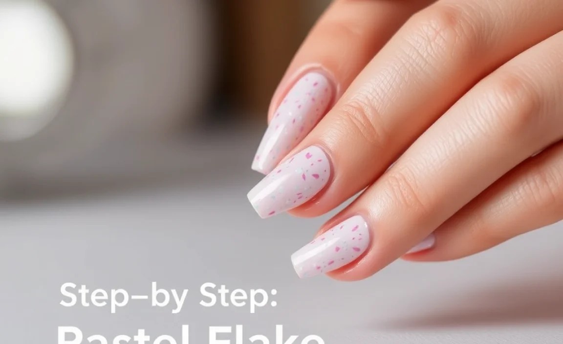 Step-by-Step Pastel Flake Nail Art Tutorial