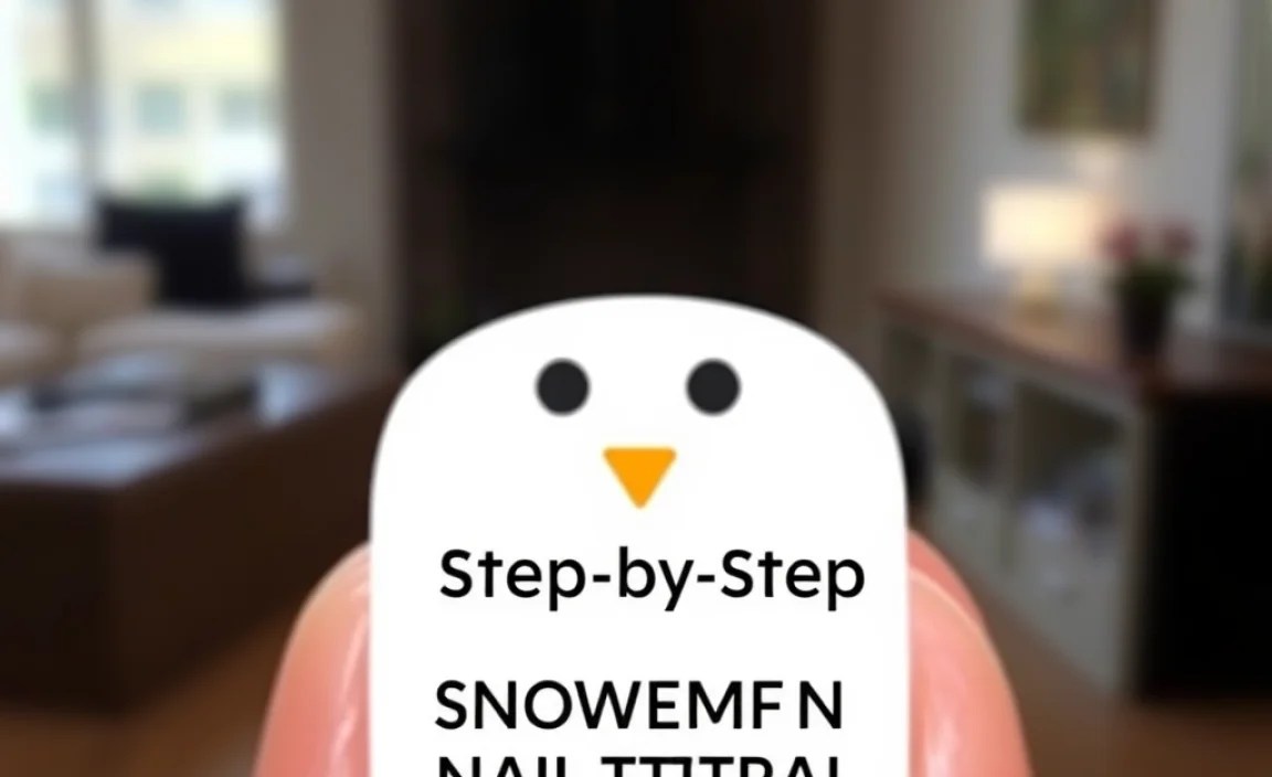 Step-by-Step Snowman Nail Design Tutorial