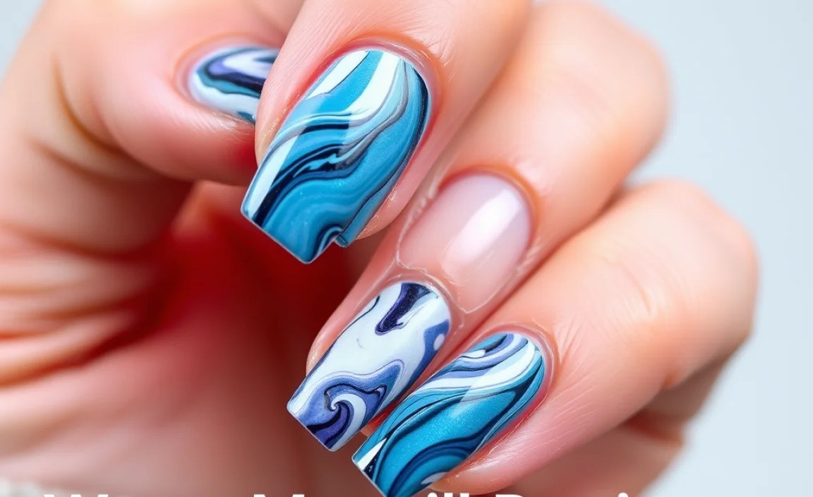 Step-by-Step Water Marble Nail Design Tutorial