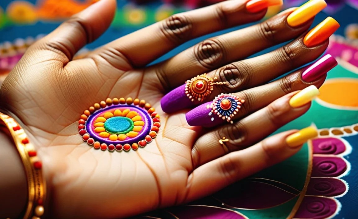 A Step-by-Step Beginner Guide to Rangoli Nails