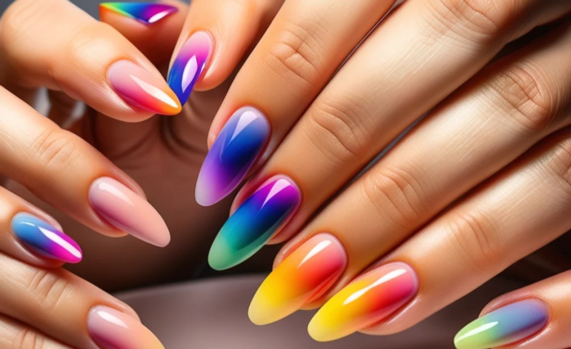 Alternative Techniques for Ombre Rainbow Nails