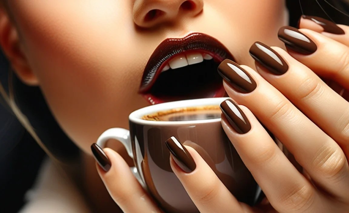 Trendy Coffee Nail Designs You’Ll Love To Try Today! 2 Coffee Nail Designs