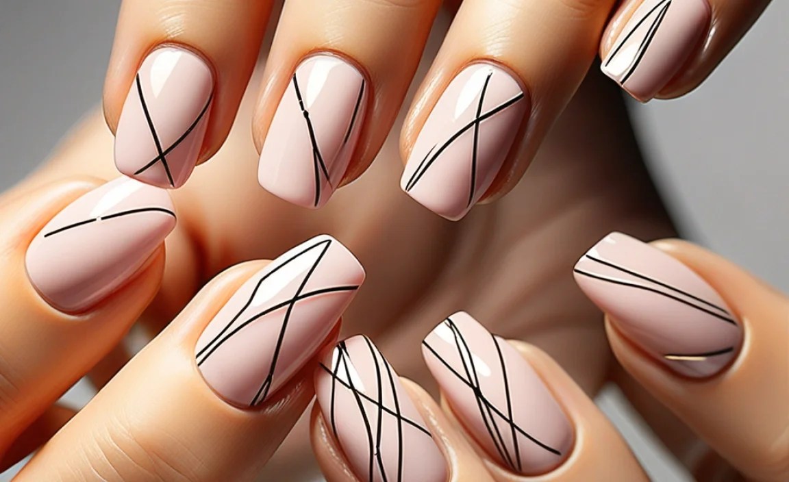 Trendy Fine Line Nail Art: Easy Designs To Try Now! 4 Creative Designs Using Fine Line Nail Art
