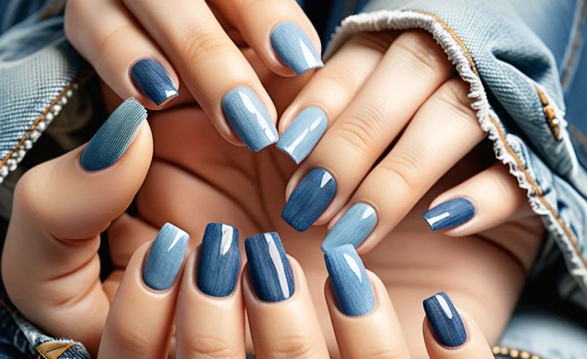 Stylish Denim Nail Designs: Trendy Looks For 2023! 1 Denim Nail Designs