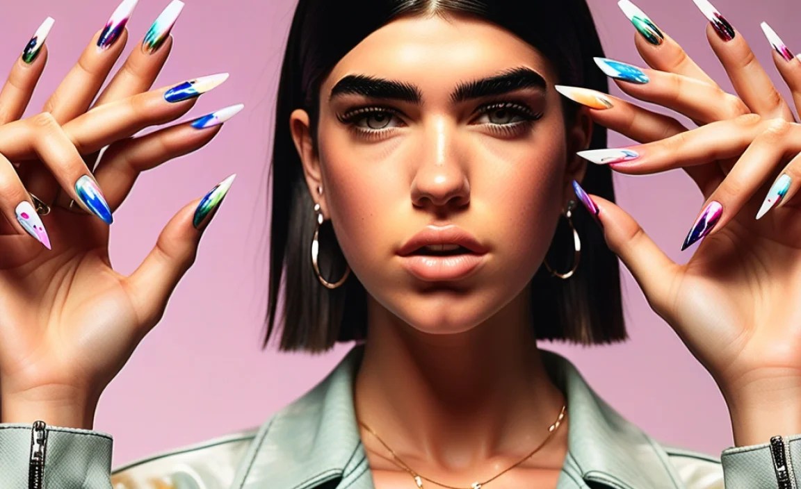Stunning Dua Lipa Nail Designs You’Ll Love To Try! 1 Dua Lipa Nail Designs