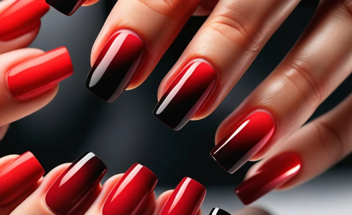 Ombre Red to Black Nail Design: Essential Stunning Tips 3 Essential Tools for Your Ombre Masterpiece