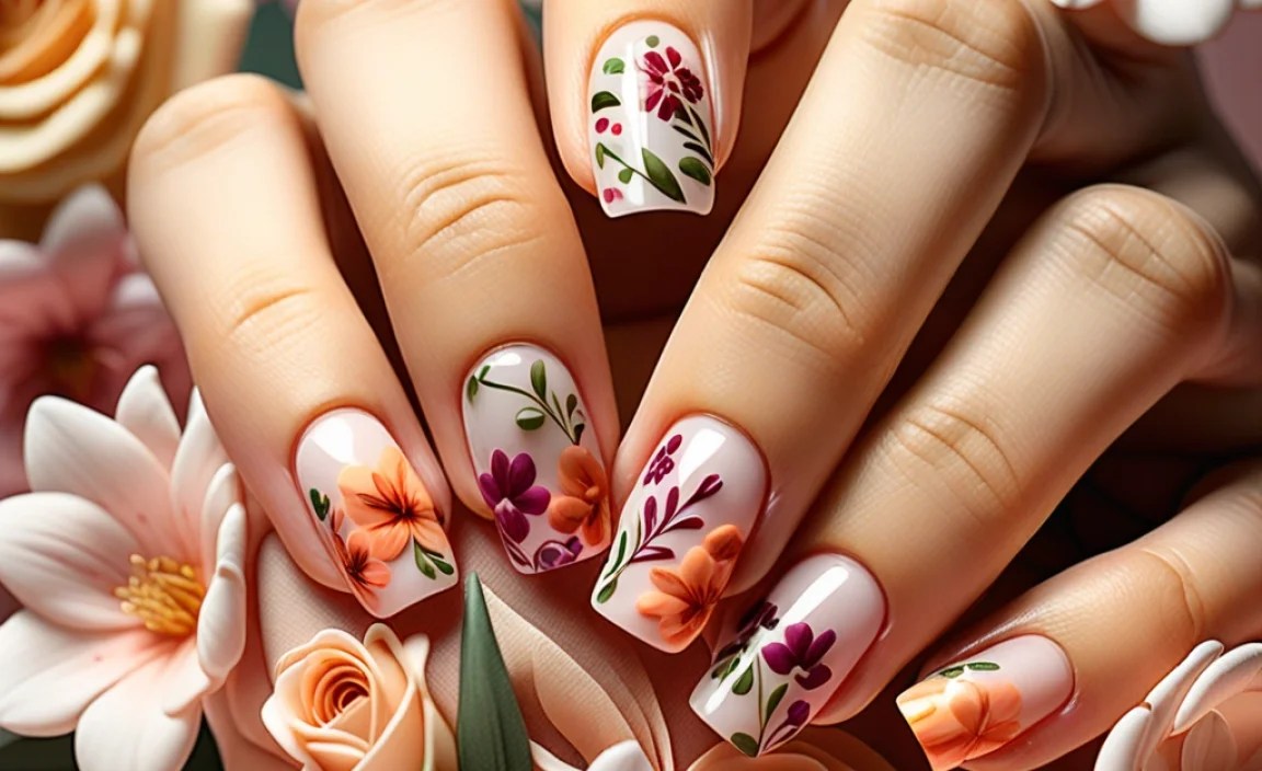 Stunning Floral Nail Designs For Every Occasion! 2 Floral Nail Designs