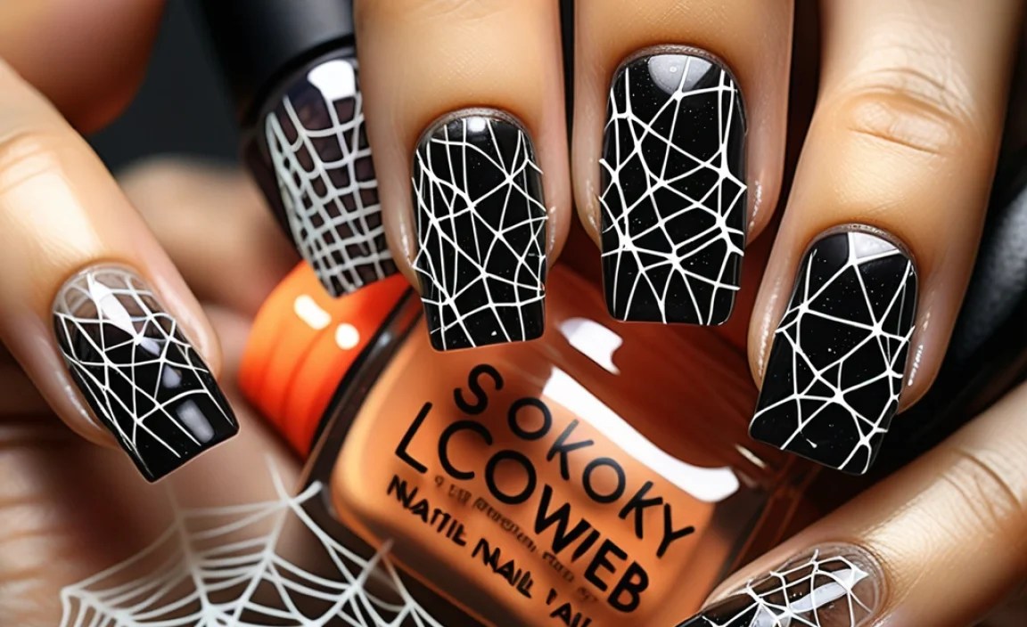Fun Variations for Spooky Cobweb Nail Art