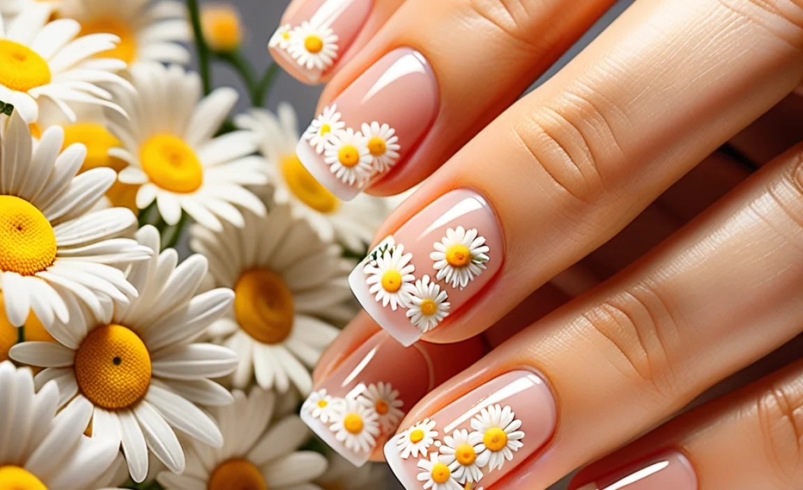Trendy Daisy French Tips: Your Guide To Floral Nail Art 4 Materials Needed for Daisy French Tips