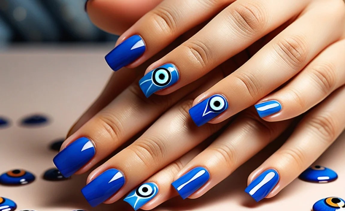 Trendy Evil Eye Nail Designs To Elevate Your Style 3 Popular Evil Eye Nail Design Styles