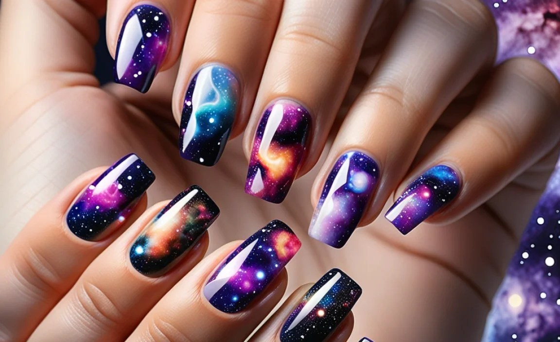 Stunning Galaxy Nail Designs For Your Next Mani! 5 Popular Galaxy Nail Design Techniques