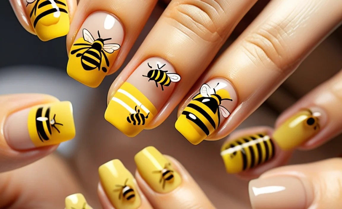 Simple Bee Nail Design Ideas for Beginners