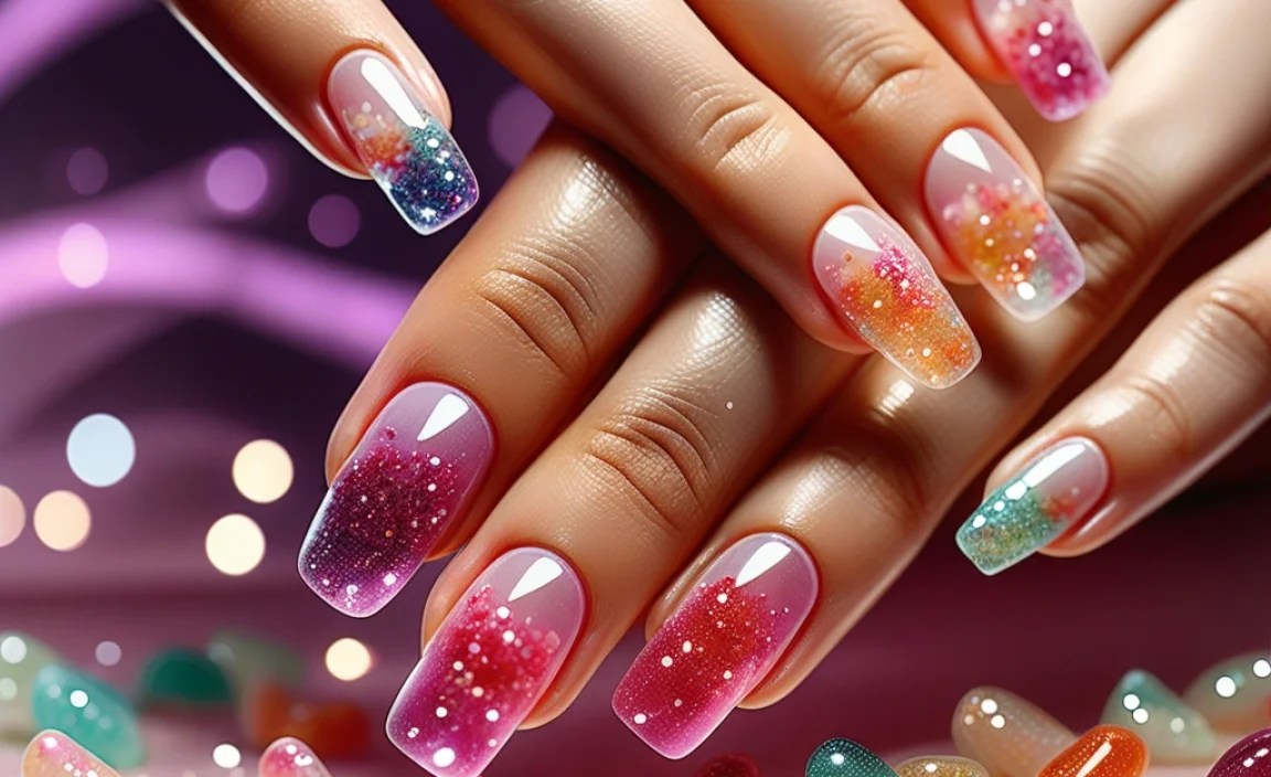Jelly Transparent Nails With Glitter: Essential Sparkle 3 Step 3: Adding the Sparkle – Glitter Techniques