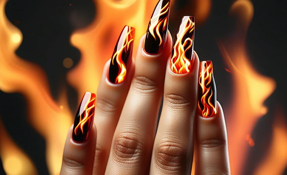 Stunning Fire Nail Designs To Ignite Your Style! 4 Step-by-Step Guide to Creating Fire Nail Designs