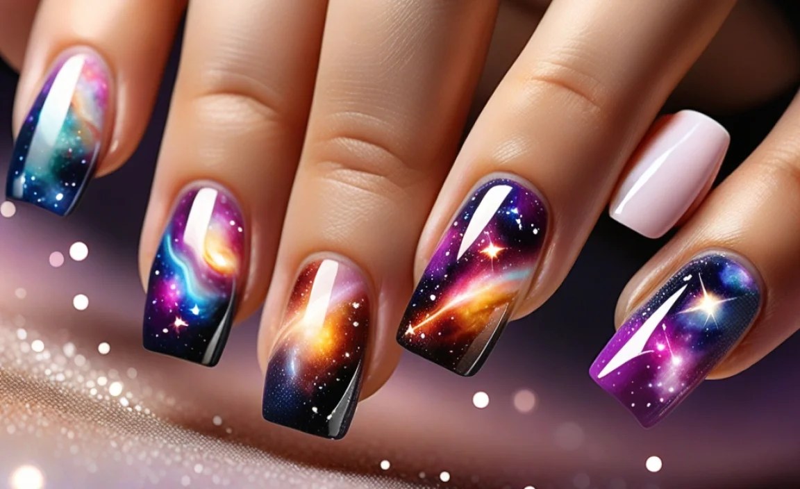 Stunning Galaxy French Nails: Trendy Design Ideas 3 Tools and Materials Needed