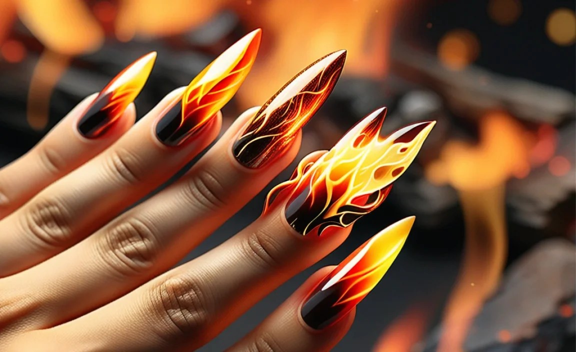 Stunning Fire Nail Designs To Ignite Your Style! 3 Trending Fire Nail Design Styles