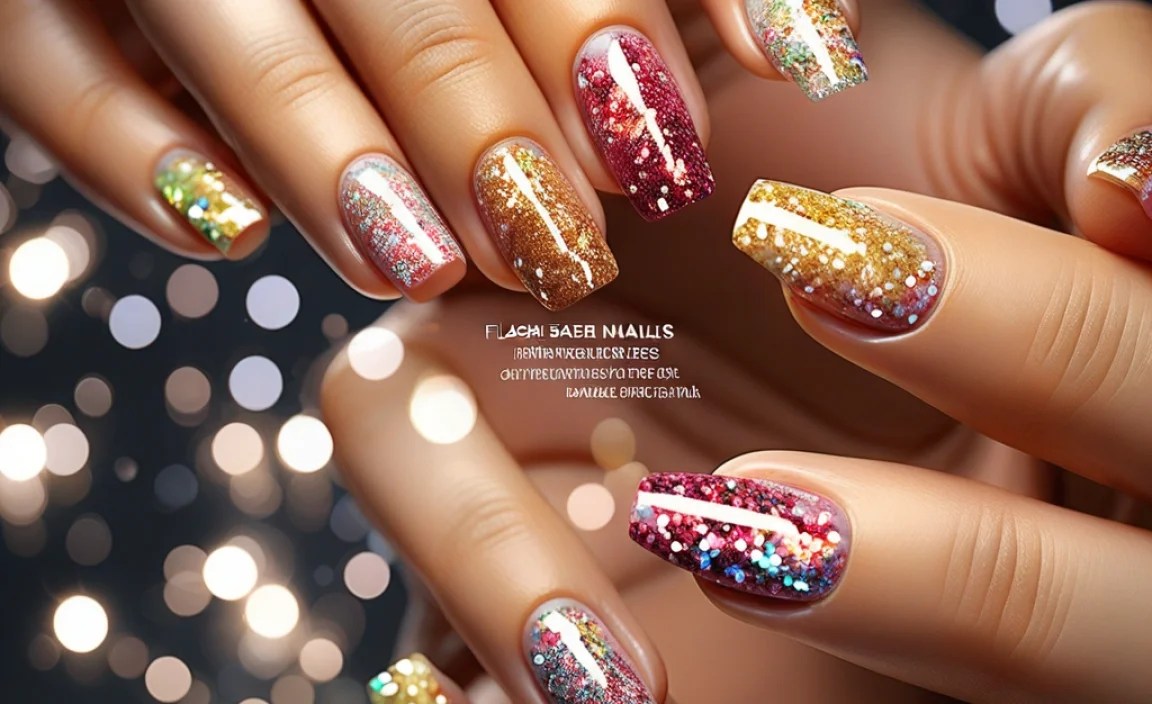 Stunning Flash Glitter Nails: Shine Bright This Season! 3 Types of Flash Glitter Nails