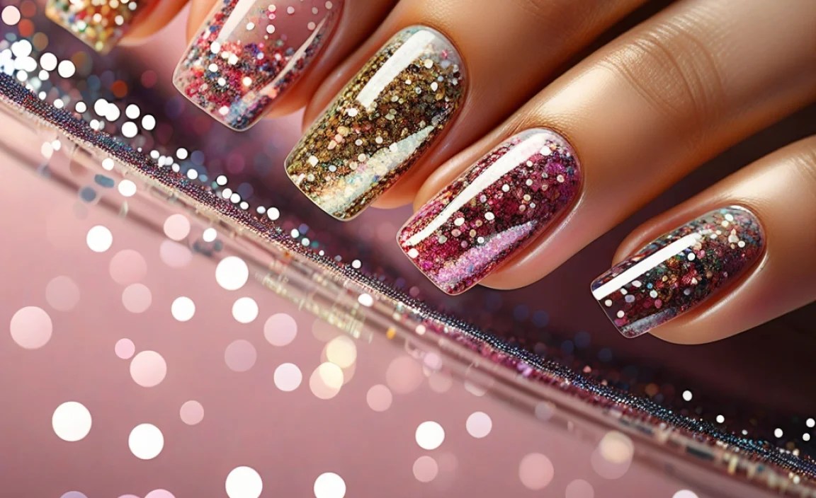 Floating Glitter Nail Design: Stunning & Essential 5 Variations for Your Floating Glitter Nails