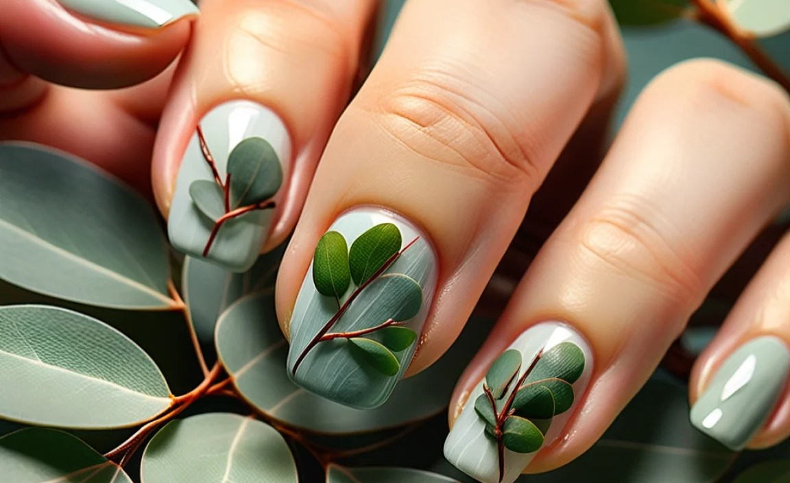 Stunning Eucalyptus Nail Art Ideas For Trendy Manicures 3 What is Eucalyptus Nail Art?