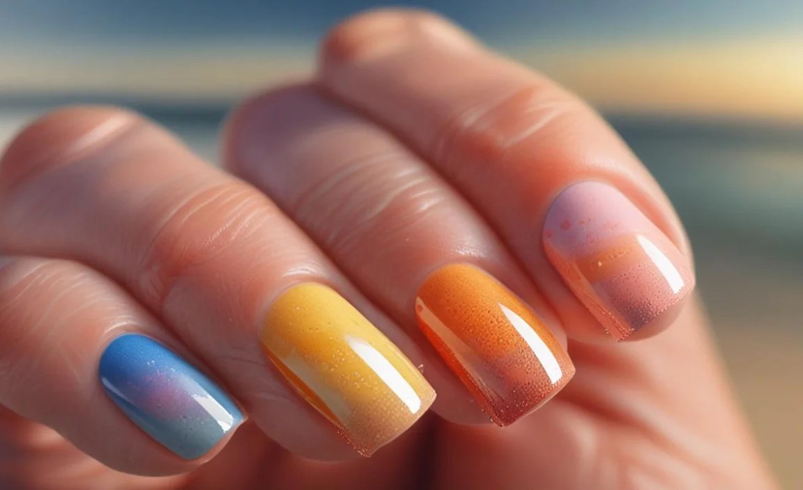 Beach Sunset Ombre Nails: Effortless Beauty 5 Beyond the Basics: Elevating Your Beach Sunset Ombre
