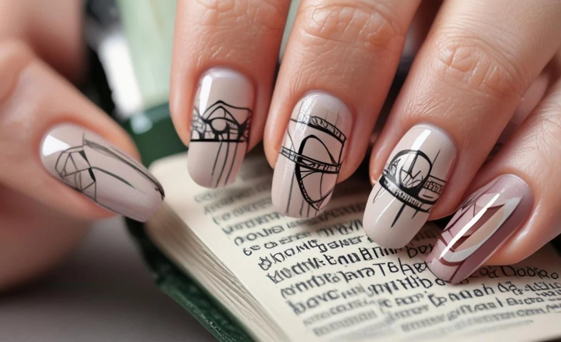 Book Lover Nail Designs For Literary Fans 4 Book Quotes and Typography Nails
