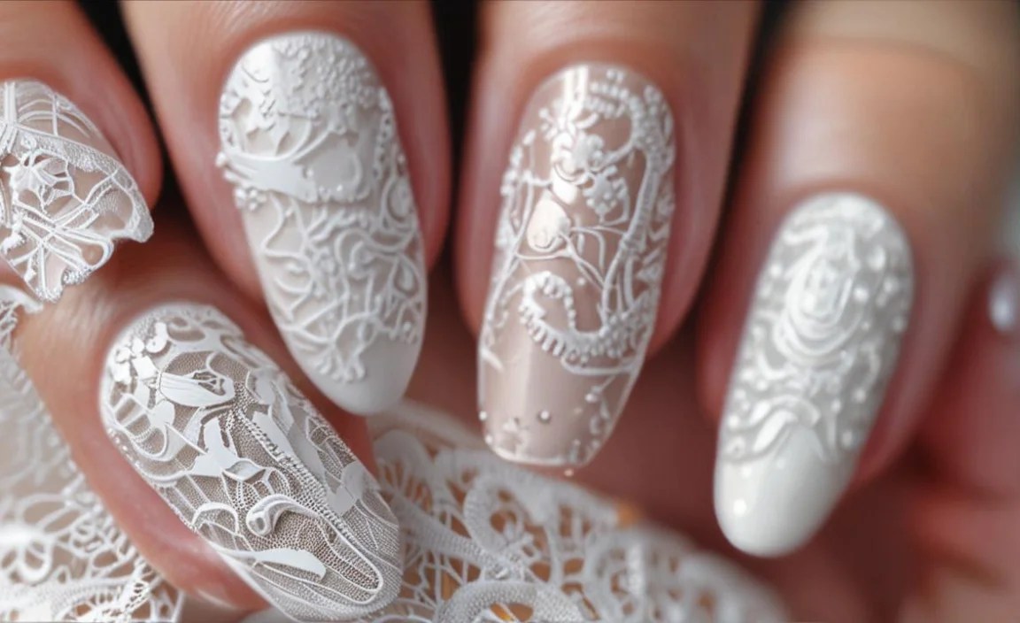 Bridal Lace Nails: Elegant Designs For Your Big Day! 3 Bridal Lace Nails