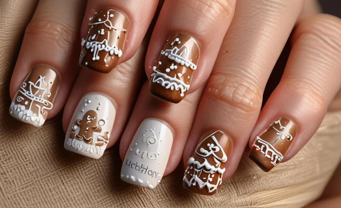 Easy Gingerbread Man Nail Designs: Step-by-Step