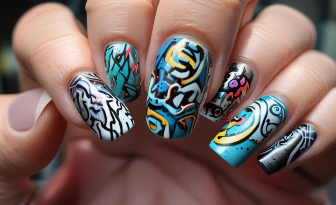 Graffiti Nail Design Ideas: Proven Styles 5 Intermediate Graffiti Nail Design Ideas