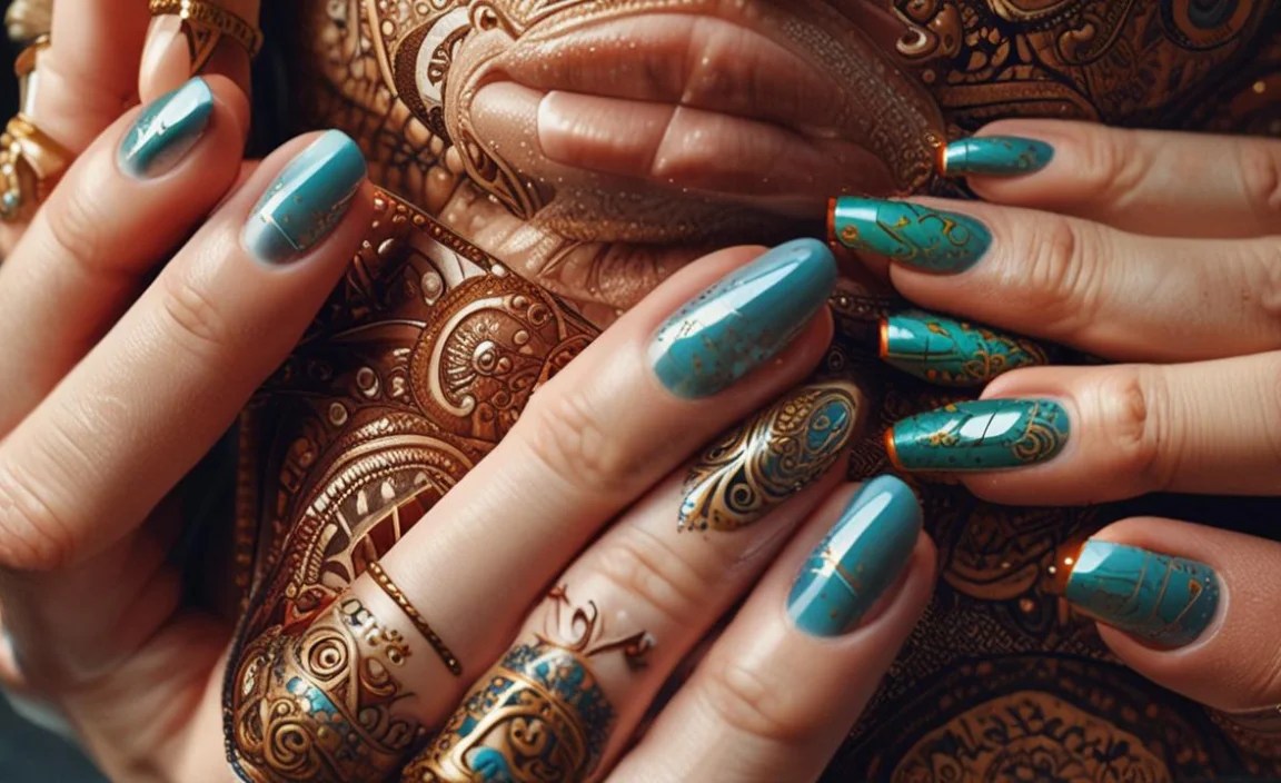 Indian Mehndi Inspired Nails: Stunning Essentials 7 Maintaining Your Mehndi Inspired Nails