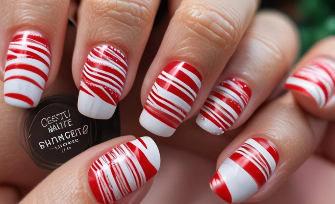 Festive Candy Cane Nail Designs For A Fun Holiday Look! 6 Professional Candy Cane Nail Designs
