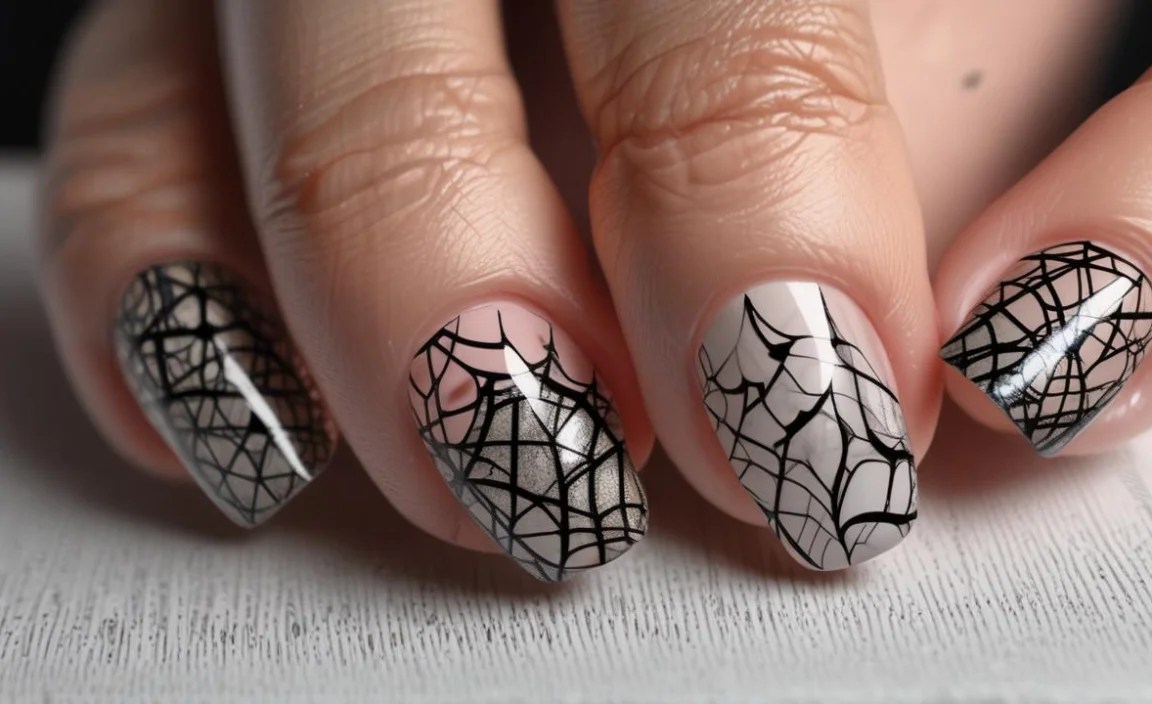 Spider Web Nail Designs: Stunning & Essential 5 Spider Web Nail Design Variations to Explore