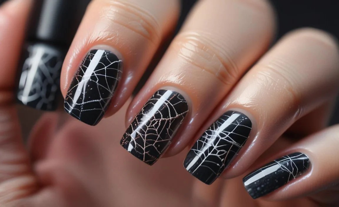Spider Web Nail Designs: Stunning & Essential 4 Step-by-Step: Creating Basic Spider Web Nail Designs