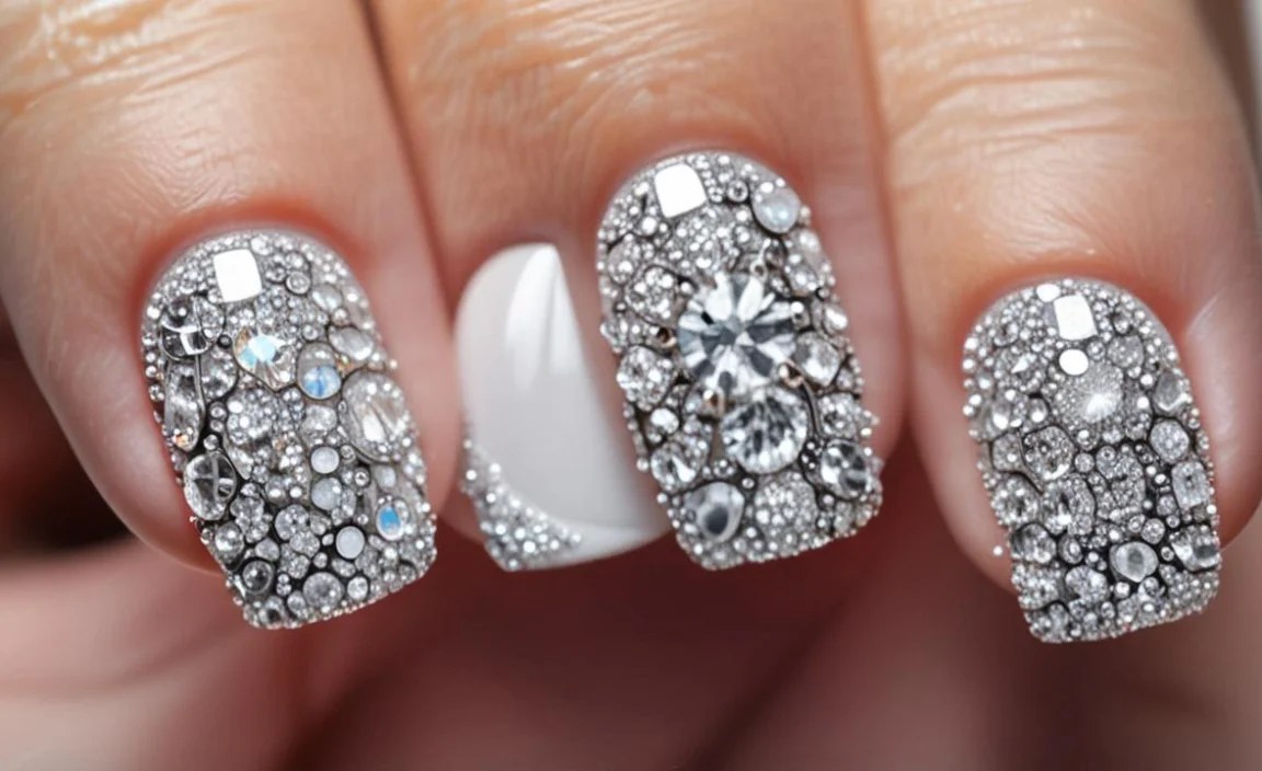 Statement Rhinestone Nail Design: Genius & Essential 6 Troubleshooting Common Rhinestone Nail Issues