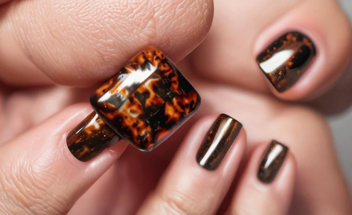Square Tortoiseshell Nails: Essential Style 6 Variations on the Tortoiseshell Theme