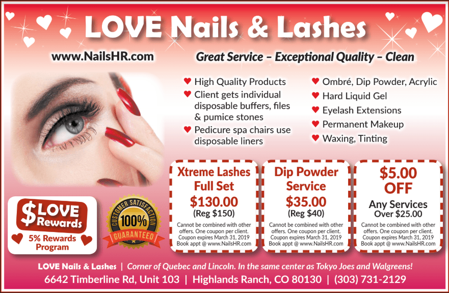 LOVE Nails & Lashes Highlands Ranch, CO's Best Value for Nail Salon