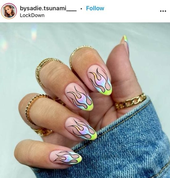 50 Ideas of the FLAME Nail Designs and Arts to Copy in 2024