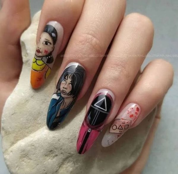 20 Squid Game Nail Designs with Tutorials for 2025 NAILSPIRATION