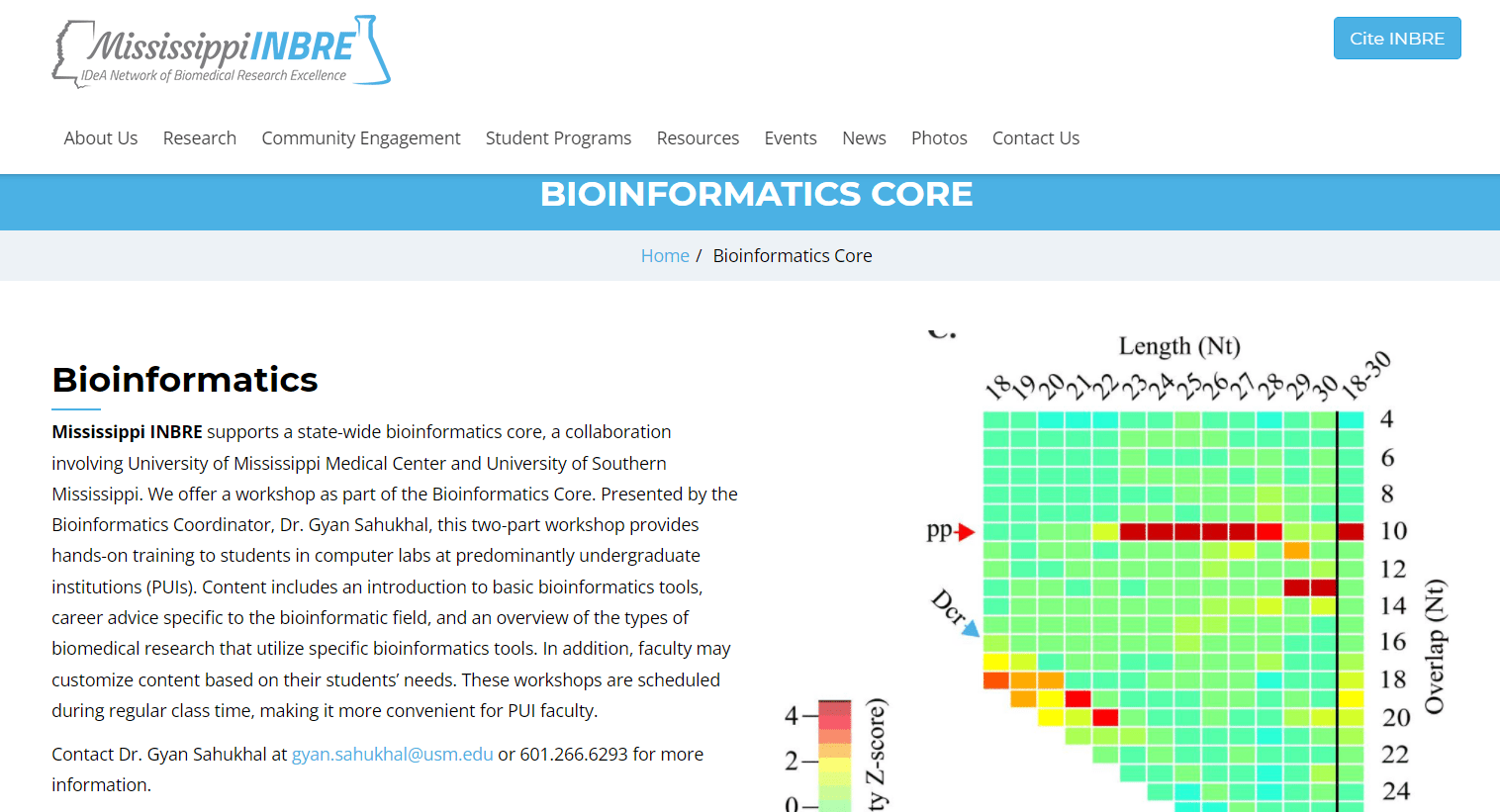 Mississippi INBRE Handson Bioinformatics training at predominantly