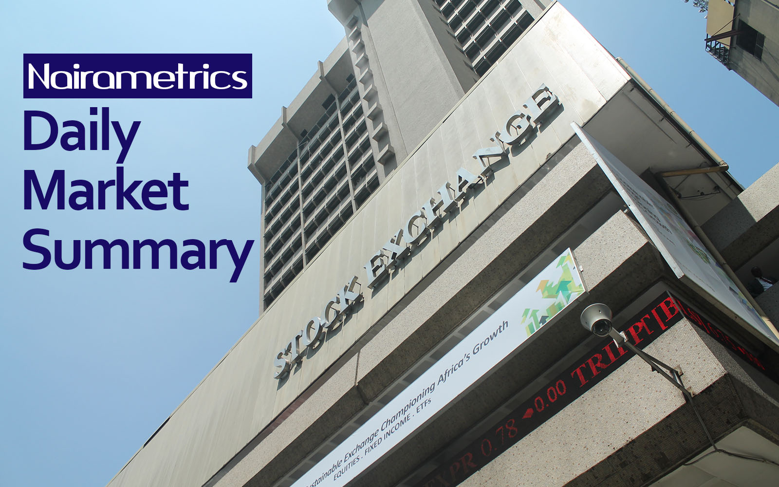 Nigerian Stock Exchange Daily Market Summary November 6 2018