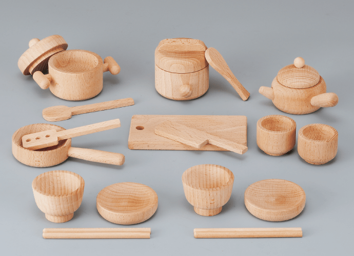 木のおままごとセット 森のお食事セット ～出産祝いに日本製の木のおもちゃ～ 日本製高級ギフトショップ【堪能や】