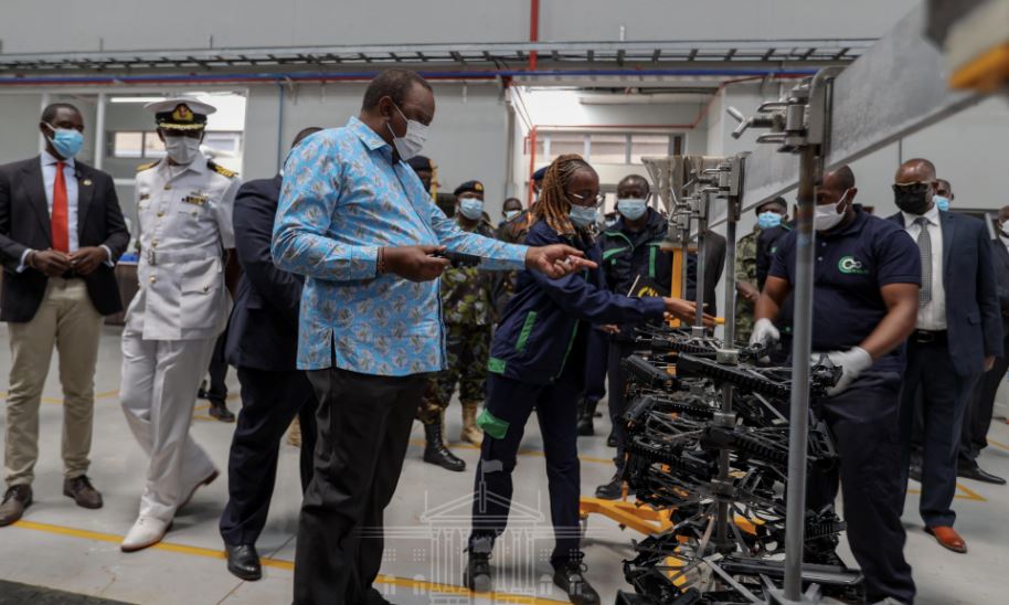 PHOTOS Uhuru Commissions Gun Manufacturing Factory in Ruiru Nairobi