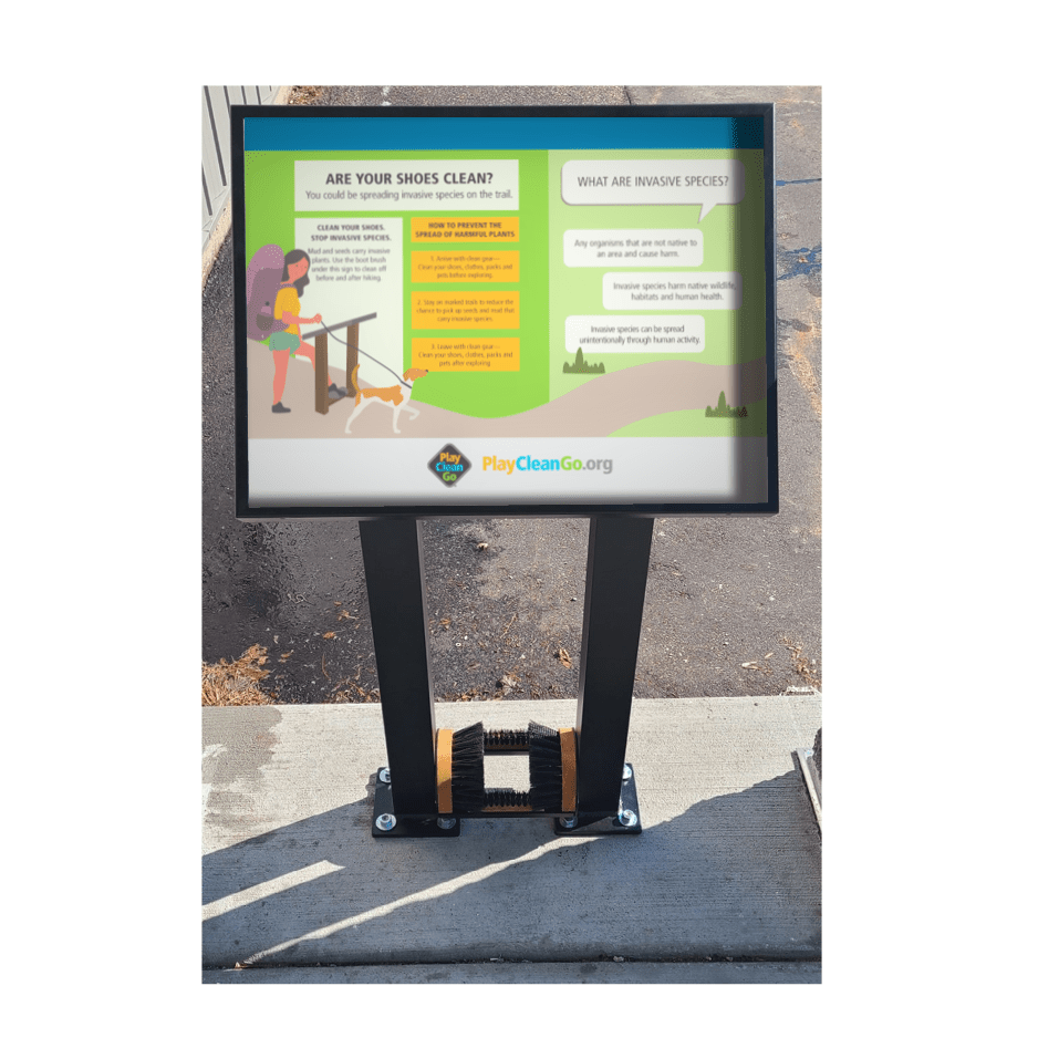 PlayCleanGo Aluminum Surface Mount Boot Brush Station NAISMA