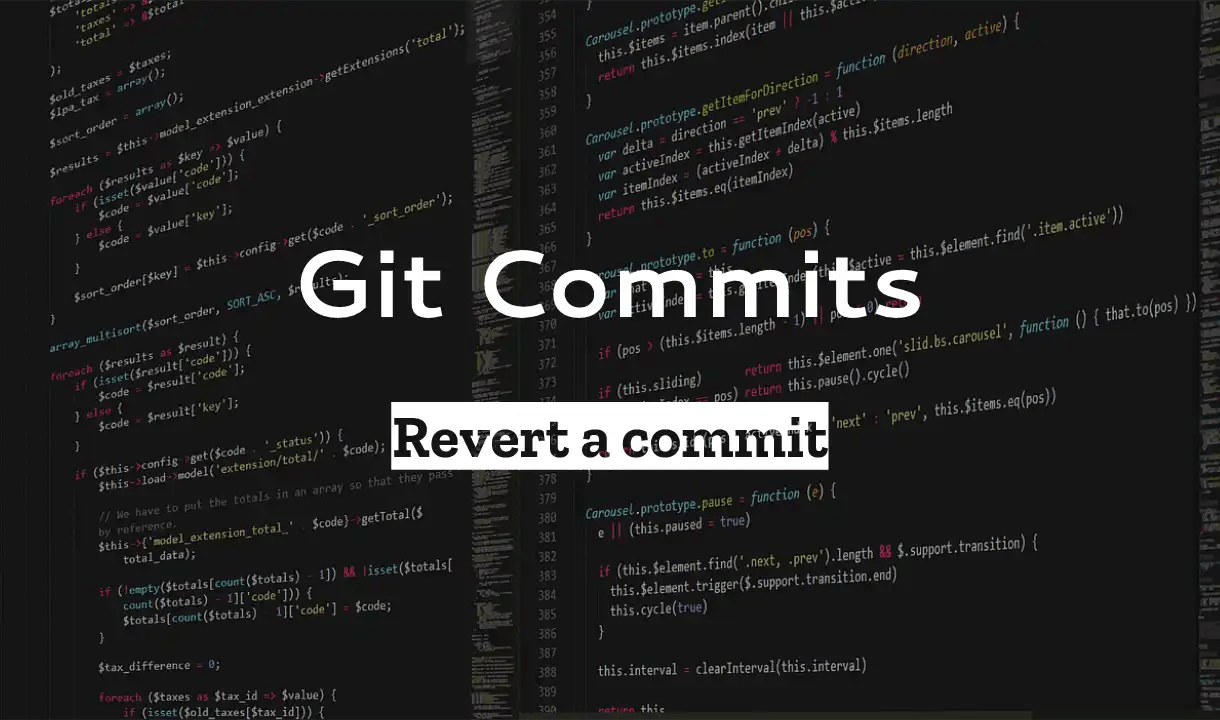 How to revert a git commit