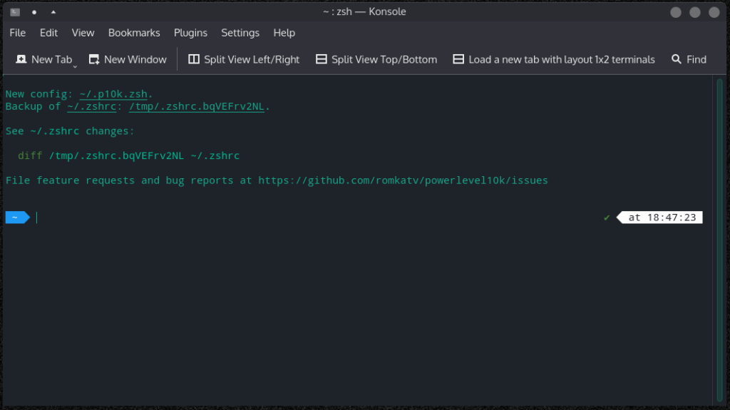 Install and configure Powerlevel10k Zsh theme