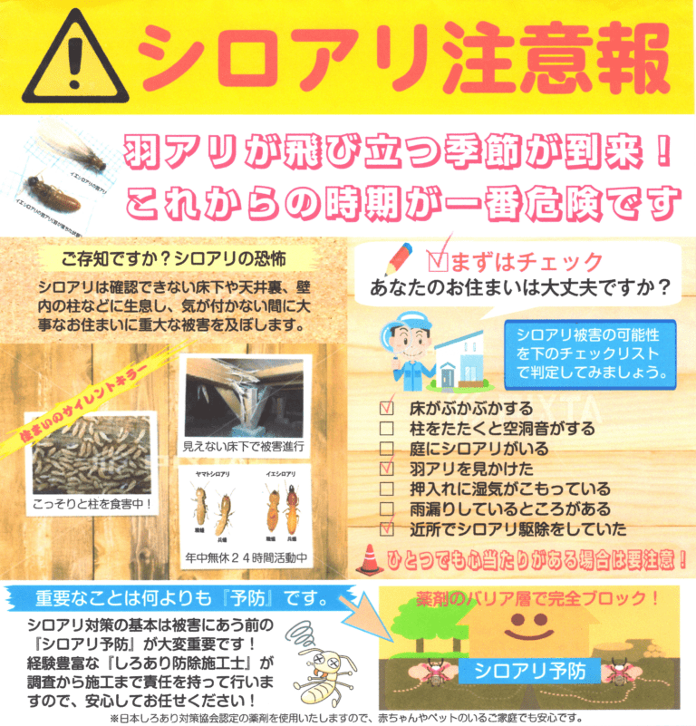 熊本市南区の白蟻駆除・予防は中川シロアリ研究所にお任せください！｜研究コラム｜中川シロアリ研究所