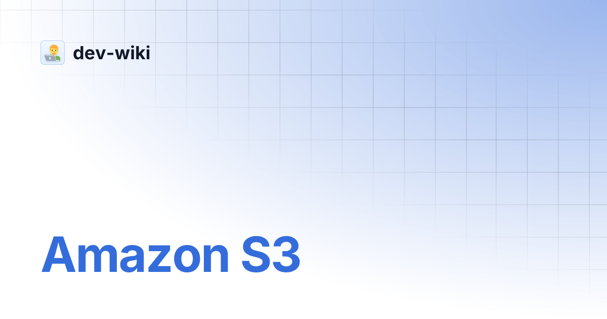 Amazon S3 devwiki