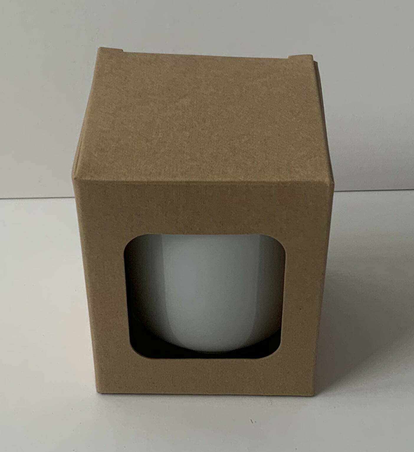 20cl Kraft candle box with a web top and a window Naked Design