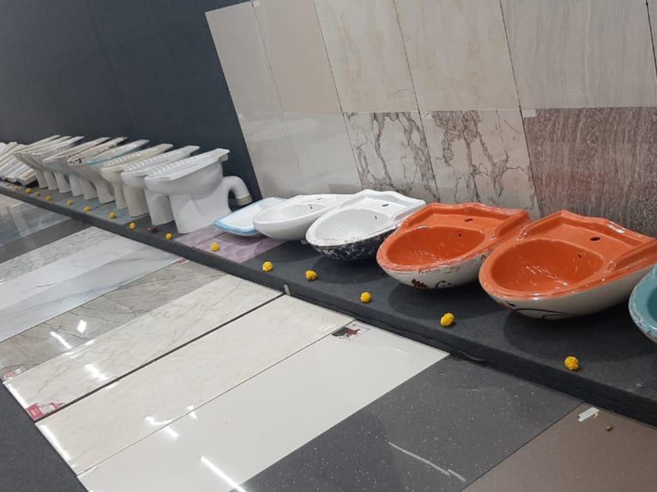 Show Room supplier of all types of ceramic tiles and sanitaryware in